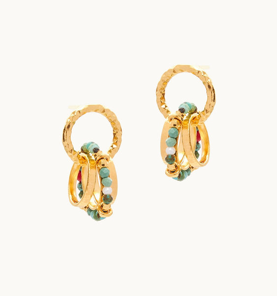 Tiny "Hula Hoop" Gold Plated Earrings