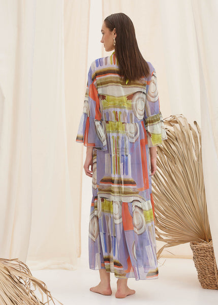 Hermes Long Silk Kaftan