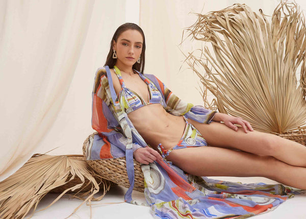 Hermes Long Silk Kaftan