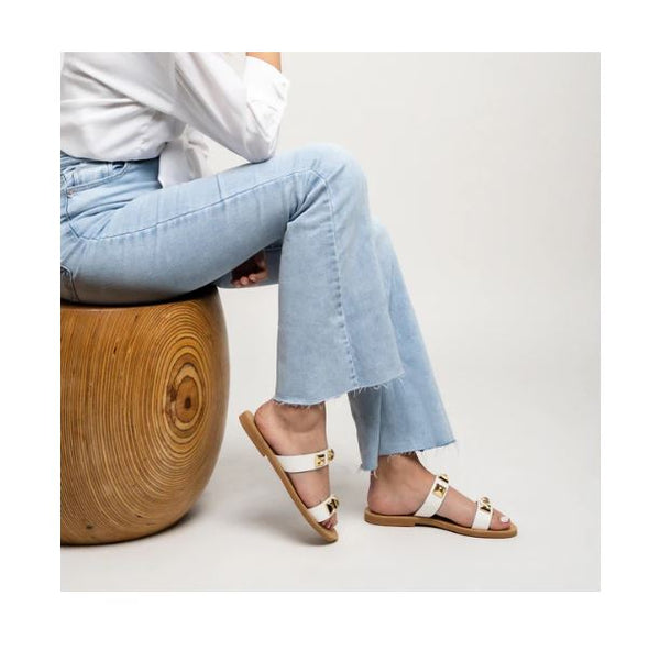 Petra Patmos White - Alessandra Sandals