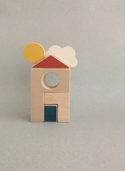 House and sun puzzle toy