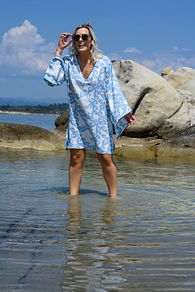 Kimata Blue Kaftan