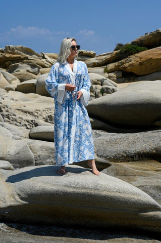 Kimata Blue Long Resort Robe