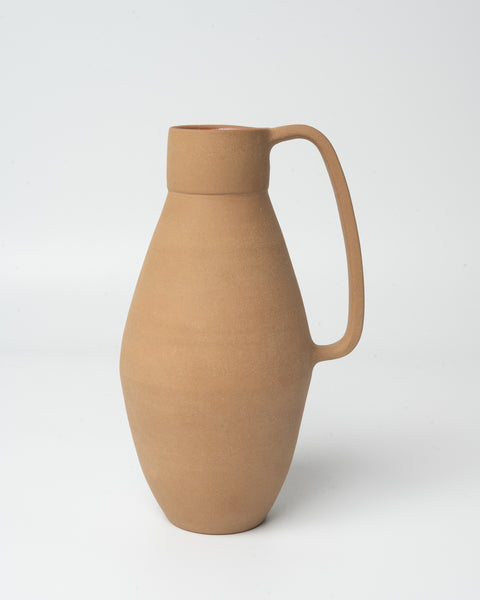Ceramic Beige Tall Vessel Natural Texture