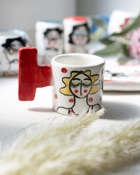 Ceramic Tall Mug Girl - Colorful Collection