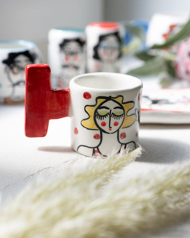 Ceramic Tall Mug Girl - Colorful Collection