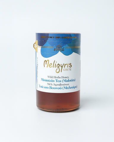 Meligyris | Cretan Honey from Greek Forest with Mountain tea & Malotira