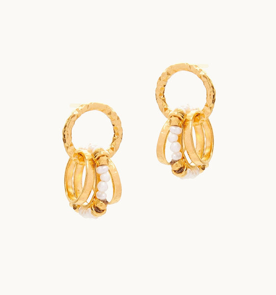 Tiny "Hula Hoop" Gold Plated Earrings