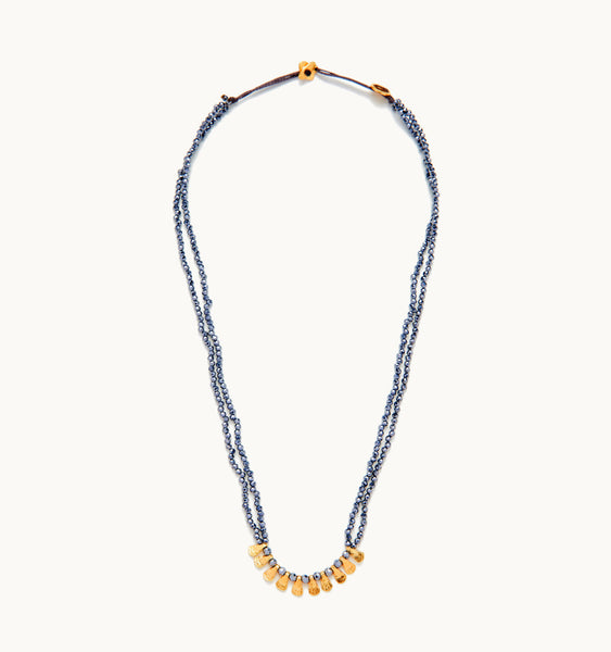 "Girasole" Double Line Short Necklace