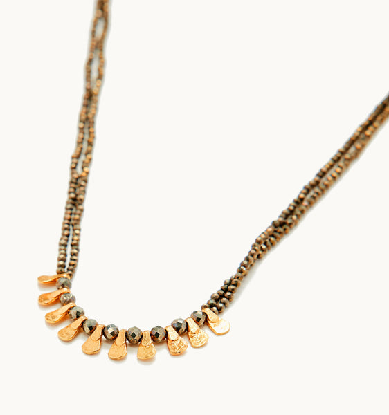 "Girasole" Double Line Short Necklace