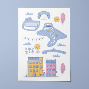 Athens - Acropol Set of Vinyl Stickers