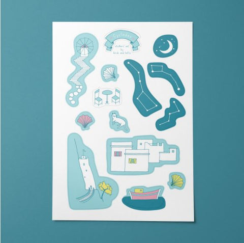 Cyclades Set of Vinyl Stickers