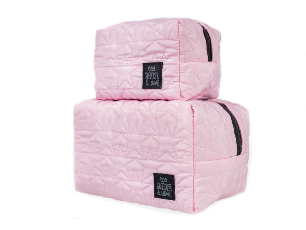 Stars Baby Pink Cosmetic Pouch