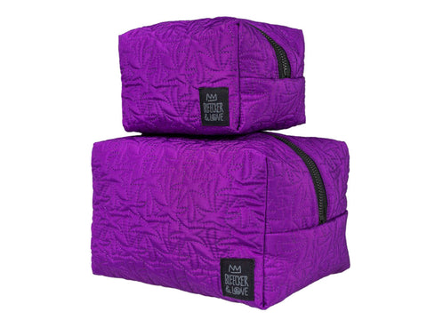 Palm Tree Purple Cosmetic Pouch
