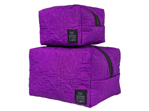 Palms Trees Purple Cosmetic Pouch