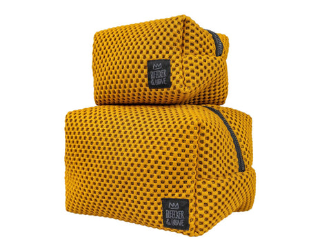 Shaka Mustard Cosmetic Pouch