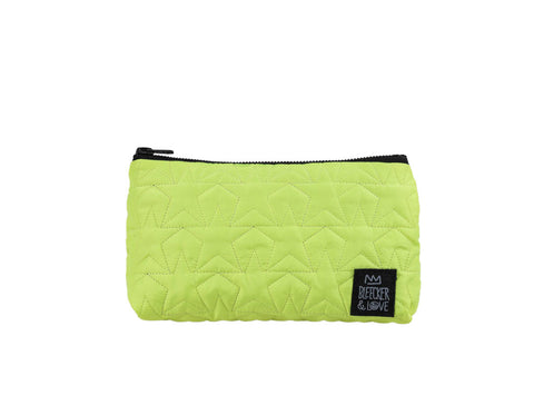 Stars Neon Yellow Mini Pouch