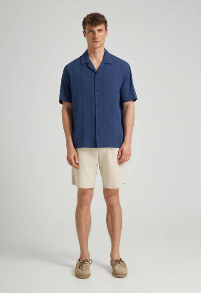 Caronis Resort Cotton Shirt - Eclipse Blue