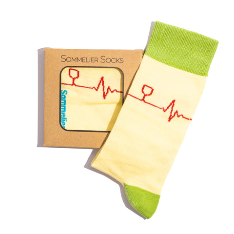 Sommelier Socks | YELLOW - Wine Cardiogram