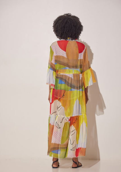 Hermes Long Silk Kaftan