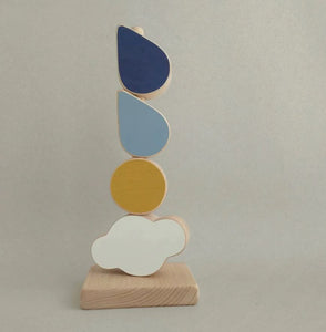 "Catch the cloud" wooden stacking toy