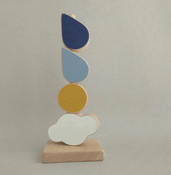 "Catch the cloud" wooden stacking toy