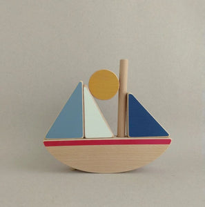Sail Boat stacking & balancing toy