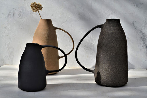 Ceramic Grey Vessels Natural Texture