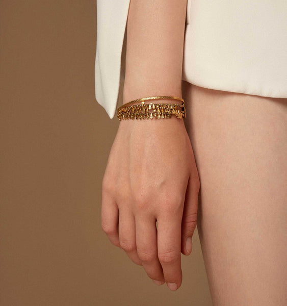 "Girasole" Multi Line Gold Plated Statement Bracelet