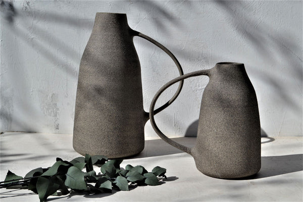 Ceramic Grey Vessels Natural Texture