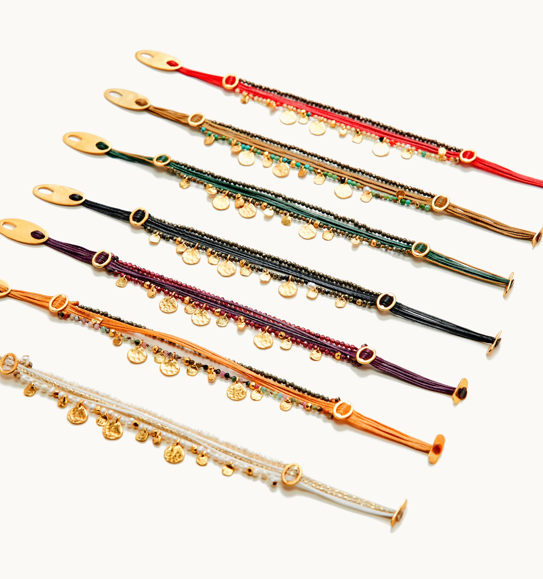 "Smarties" One Line Gold Plated Bracelet