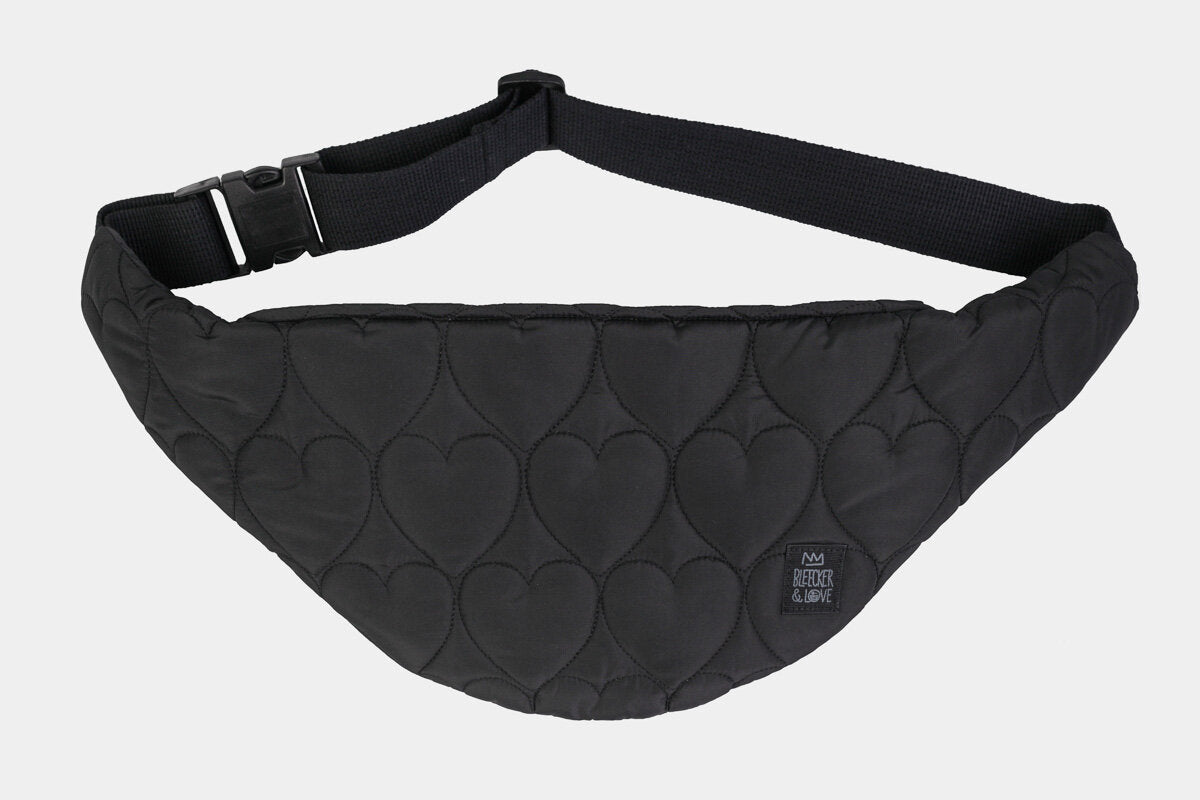 Hearts Black Belt Bag