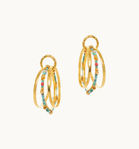 "Hula Hoop" Gold Plated Earrings