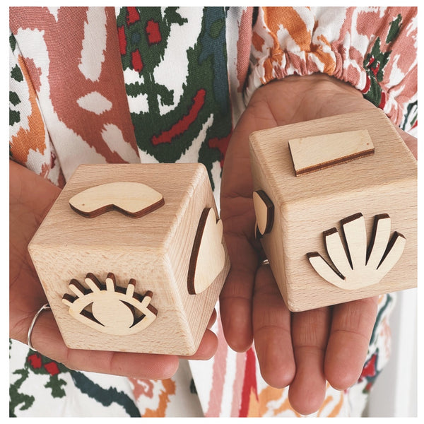 Funny Face Wooden Dice Stamp (for kids)