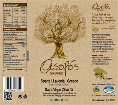 Asopos | Extra Virgin Olive Oil (tin)