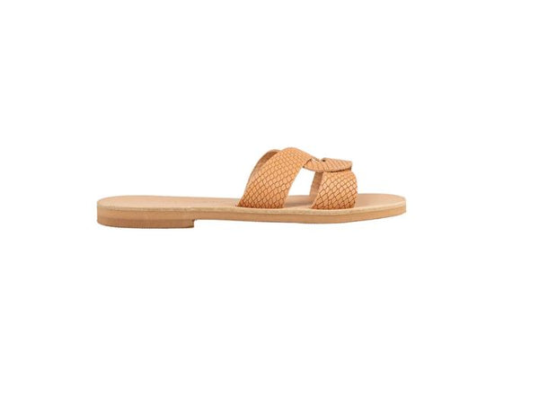 Ammos Koufonisia Natural Croc - Alessandra Sandals