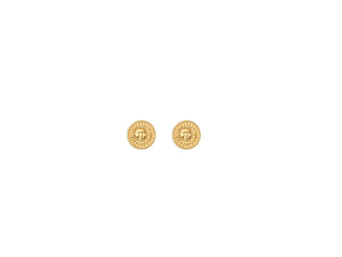 Mini Round Sun Stud Earrings