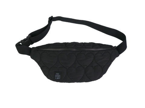 Hearts Black Mini Belt Bag