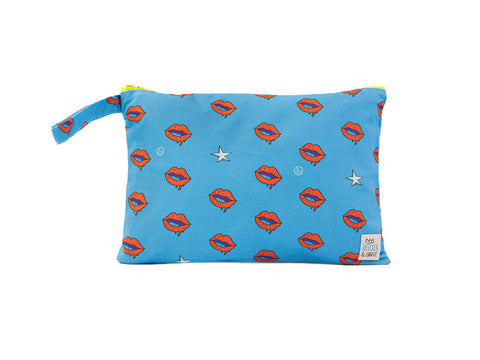 Lips Blue Bag