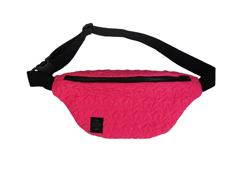 Stars Neon Pink Belt Bag