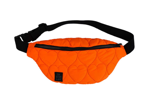 Hearts Neon Orange Belt Bag