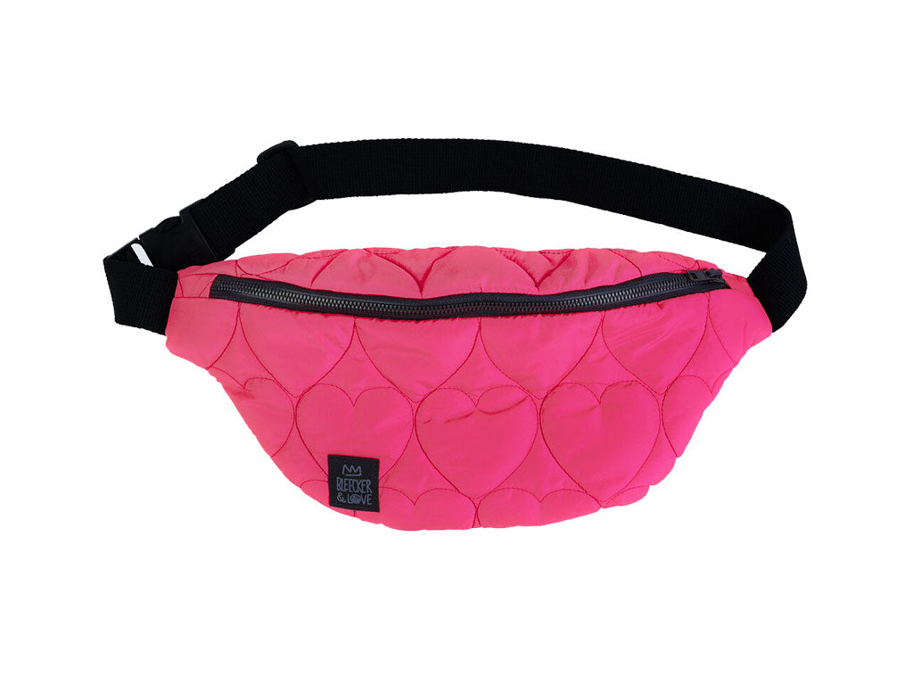 Hearts Neon Pink Mini Belt Bag