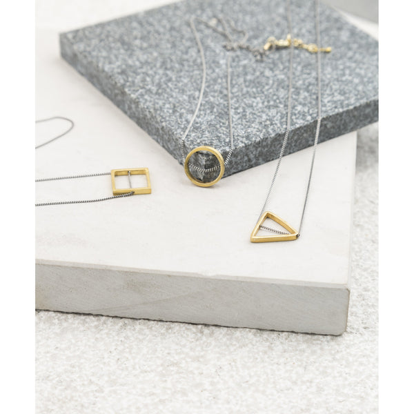 Geometrical Elements GOLD | Black Chain