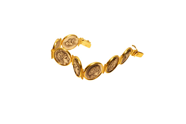 Coin Bracelet - Gold Plated Large size