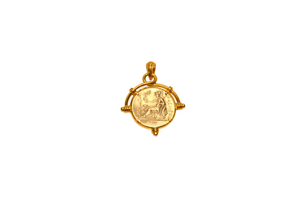 Alexander the Great Filigree Ancient Coin Pendant