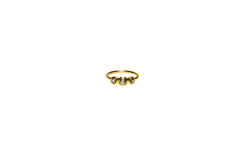 Solid Gold Aquamarine Ring