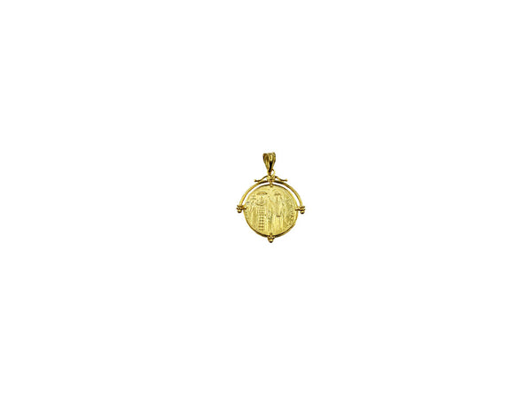 Constantinato Byzantine Gold Pendant with detail | large