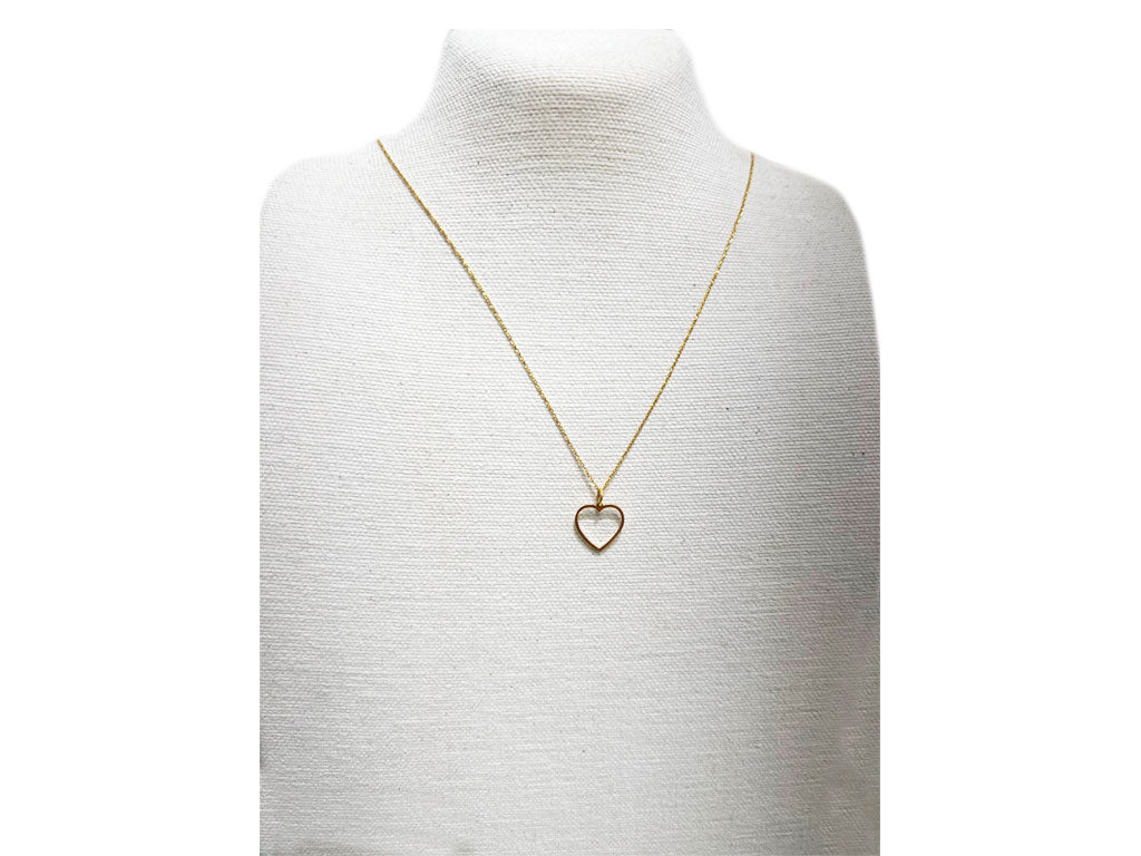 Solid Gold Heart Necklace