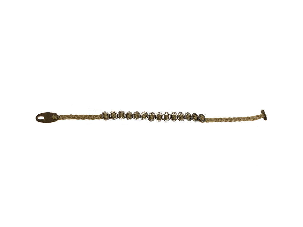 Grey Knitted Wax cord bracelet