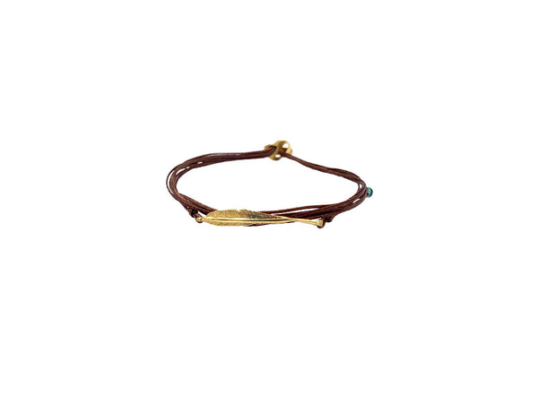 Feather Wax cord bracelet